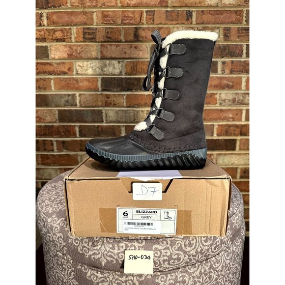 Journee Collection Womens Comfort Foam Blizzard Lace Up Winter Boot Grey Size 6M - Picture 8 of 8